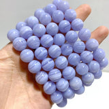 6 Pieces High Grade Blue Lace Agate Bracelet - Wholesale Crystals