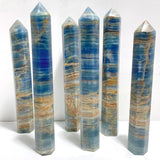 6 Pieces High Quality Blue Onyx Tower - Wholesale Crystals