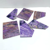 6 Pieces High Quality Charoite Slab - Wholesale Crystals
