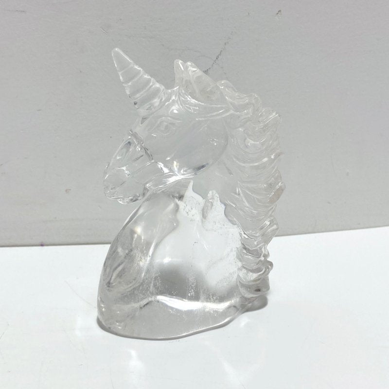 6 Pieces High Quality Clear Quartz Unicorn Carving - Wholesale Crystals