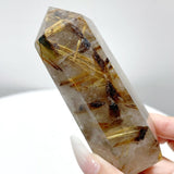 6 Pieces High Quality Gold Rutilated Quartz Points - Wholesale Crystals