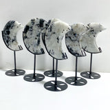 6 Pieces India Moonstone Moon Carving With Stand -Wholesale Crystals