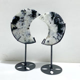 6 Pieces India Moonstone Moon Carving With Stand -Wholesale Crystals