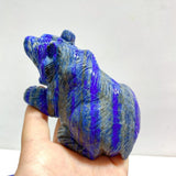 6 Pieces Lapis Lazuli Bears Carving - Wholesale Crystals