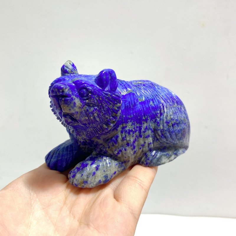 6 Pieces Lapis Lazuli Bears Carving - Wholesale Crystals