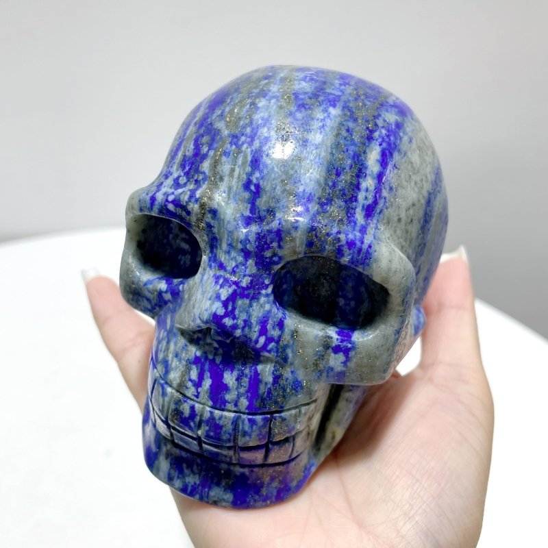 6 Pieces Lapis Lazuli Skull Carving - Wholesale Crystals