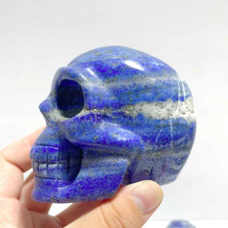 6 Pieces Lapis Lazuli Skull Carving - Wholesale Crystals