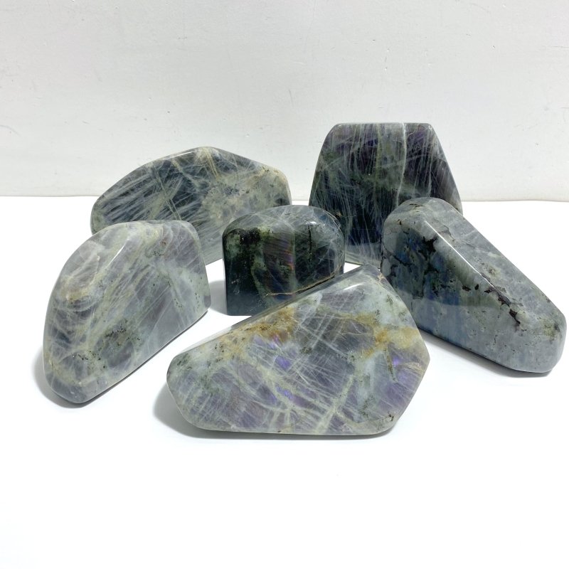 6 Pieces Large Beautiful Polished Labradorite Free Form - Wholesale Crystals