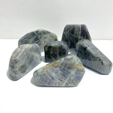 6 Pieces Large Beautiful Polished Labradorite Free Form - Wholesale Crystals