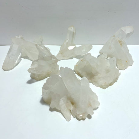 6 Pieces Large Clear Quartz Cluster - Wholesale Crystals