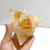 6 Pieces Large Fire Quartz Merkaba - Wholesale Crystals