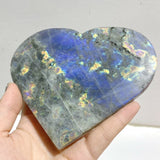 6 Pieces Large Labradorite Heart With Stand -Wholesale Crystals