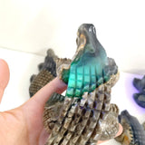 6 Pieces Large Volcano Agate Crocodile Carving(UV - Reactive) - Wholesale Crystals