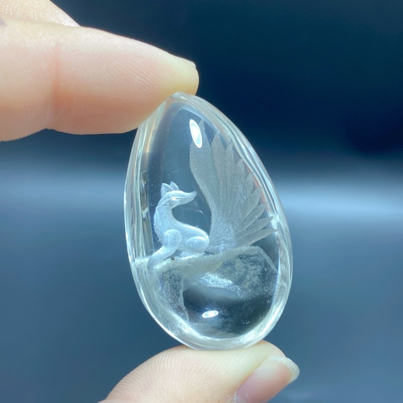6 Pieces Nine - tailed Fox Garden Quartz Inner Scene Carving - Wholesale Crystals