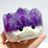 6 Pieces Polished Amethyst Teeth Cluster Groot Carving - Wholesale Crystals