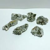 6 Pieces Pyrite Mixed Clear Quartz Cluster Specimen For Collection - Wholesale Crystals