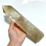 6 Pieces Tall Smoky Quartz Tower Point With Rainbow - Wholesale Crystals