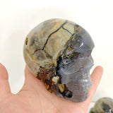 6 Pieces Volcano Agate Skull(UV - Reactive) - Wholesale Crystals