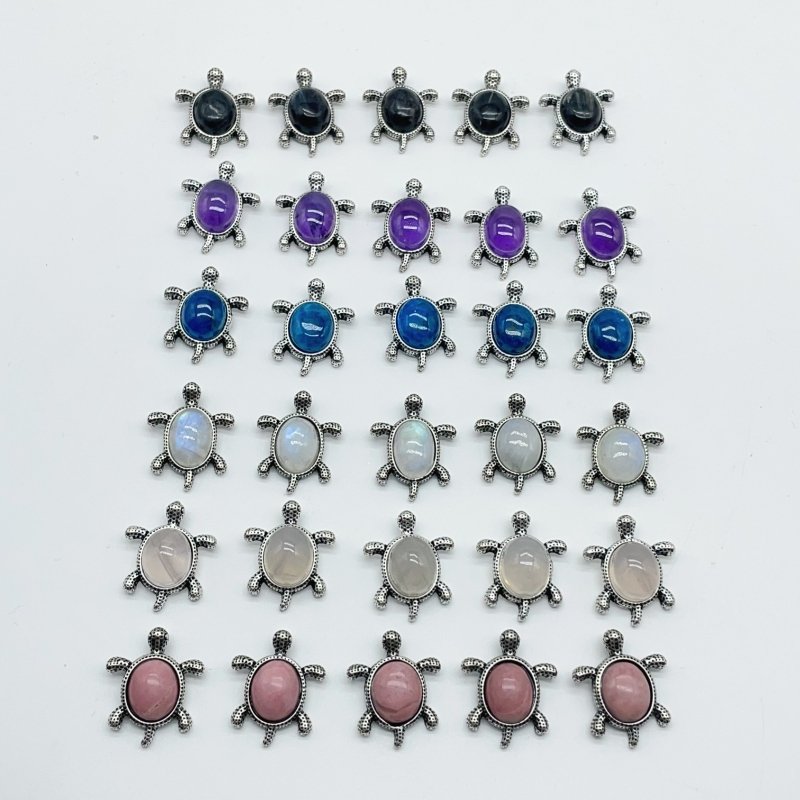 6 Types Cute Turtle Pendant Wholesale Moonstone Amethyst - Wholesale Crystals