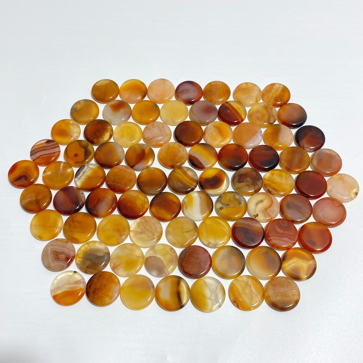 Carnelian Round Flat Cabochon Wholesale