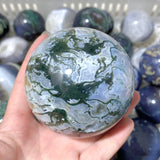 63 Pieces Beautiful Geode Druzy Moss Agate Spheres (Sea Freight Only) -Wholesale Crystals