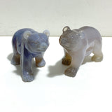 9 Pieces Beautiful Geode Druzy Agate Bear Carving