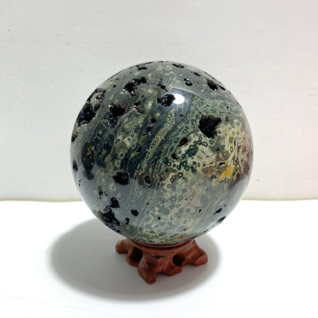 2 Pieces 6th Vein Ocean Jasper Spheres