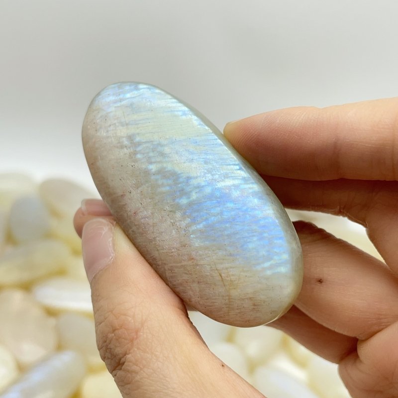 67 Pieces High Quality Small Blue Moonstone Palm -Wholesale Crystals