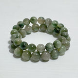 2 Pieces Green Rutile Quartz Cat Eye Flash Bracelets