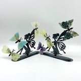 Mixed Materials Butterfly Wing Carving With Butterfly Fairy Stand Wholesale