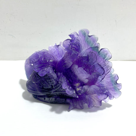 2 Pieces Purple Fluorite Chinese Cabbage Carving #4