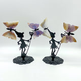 Wholesale Crystal Butterfly Wing Carving with Fairy Metal Stand (Mixed Materials)