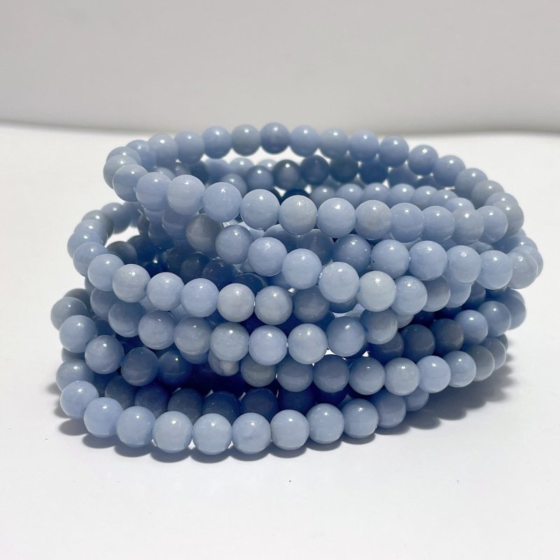 6mm Bracelet Wholesale Angelite Phosphosiderite - Wholesale Crystals