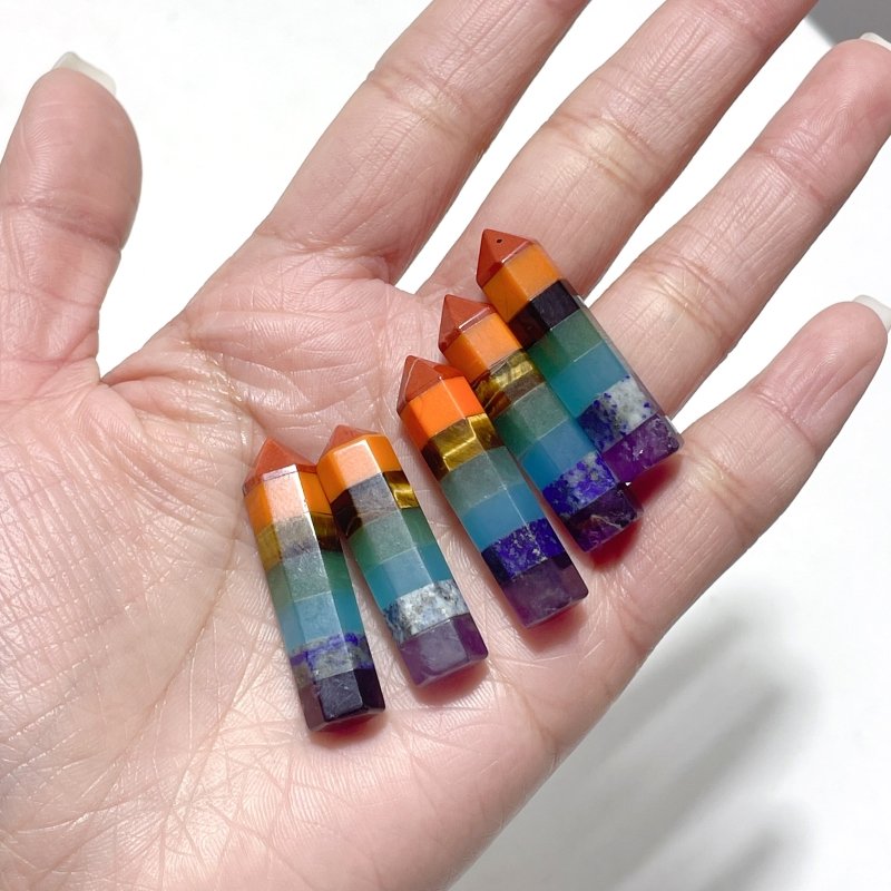 7 Chakra Mini Crystal Point Wholesale - Wholesale Crystals