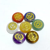 7 Chakra Natural Round Healing Stone Carved Wholesale - Wholesale Crystals