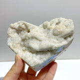 7 Pieces Aura Quartz Cluster Heart With Stand 3 - Wholesale Crystals