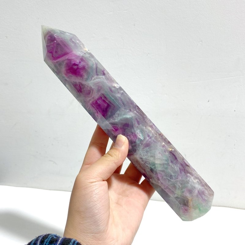 7 Pieces Beautiful Large Rainbow Purple Fluorite Crystal Tower - Wholesale Crystals