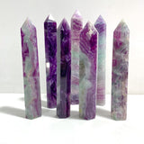 7 Pieces Beautiful Large Rainbow Purple Fluorite Crystal Tower - Wholesale Crystals