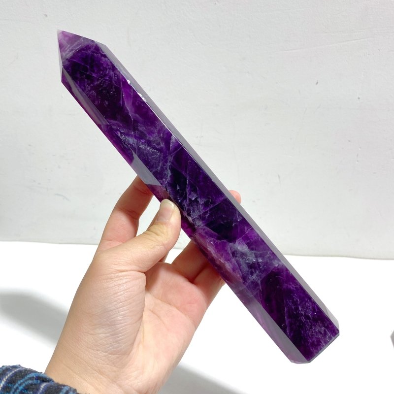 7 Pieces Beautiful Large Rainbow Purple Fluorite Crystal Tower - Wholesale Crystals