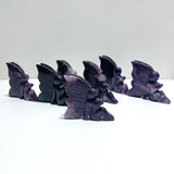 7 Pieces Deep Purple Lepidolite Butterfly Fairy Carving - Wholesale Crystals