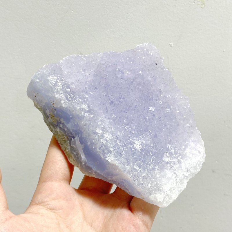 7 Pieces Geode Blue Chalcedony Druzy - Wholesale Crystals