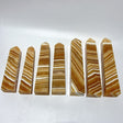 7 Pieces Large Beautiful Yellow Calcite Stripe Tower - Wholesale Crystals