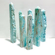 7 Pieces Large Blue Hemimorphite Four - Sided Tower Raw Side - Wholesale Crystals