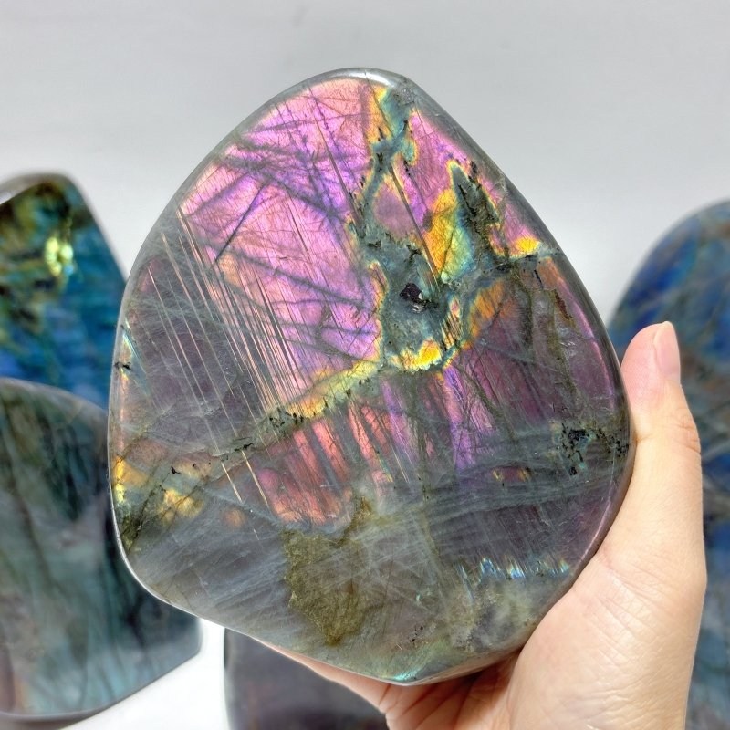 7 Pieces Large Labradorite Free Form High Quality - Wholesale Crystals