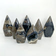 7 Pieces Large Volcano Agate Arrow Head Shape (UV - Reactive) - Wholesale Crystals