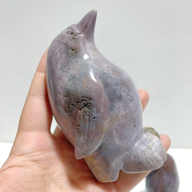 7 Pieces Ocean Jasper Penguin Carving - Wholesale Crystals