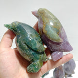7 Pieces Ocean Jasper Penguin Carving - Wholesale Crystals