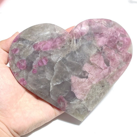 7 Pieces Pink Tourmaline Heart With Stand - Wholesale Crystals