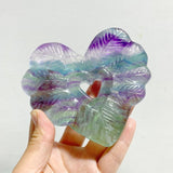 7 Pieces Rainbow Fluorite Heart With Stand -Wholesale Crystals