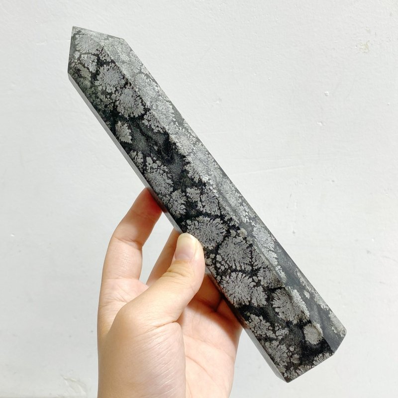 7 Pieces Tall Snowflake Stone Point -Wholesale Crystals